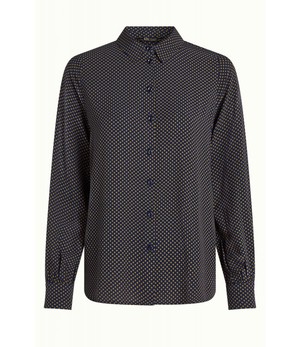 KING LOUIE •• Maisie Blouse Piper | Evening blue from De Groene Knoop