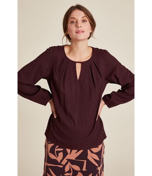 Tranquillo •• EcoVero™ blouse | plum from De Groene Knoop