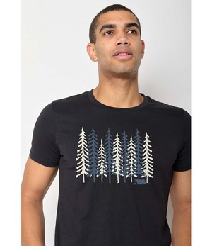 GREENBOMB •• T-shirt Nature Wood Camp | black from De Groene Knoop