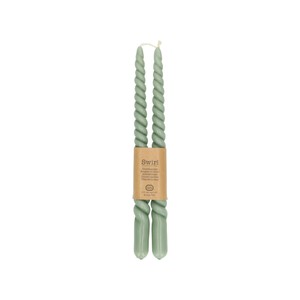 Dinerkaars gedraaid, groen, 29 cm, set van 2 from Dille & Kamille