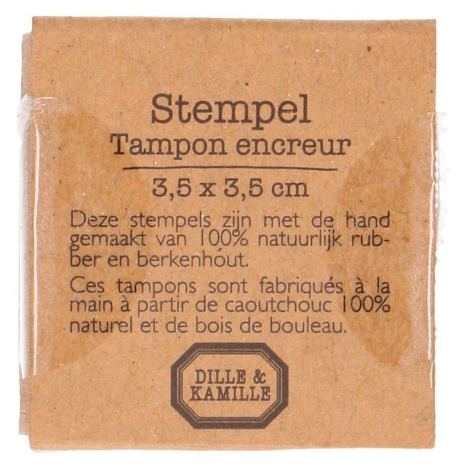 Stempel, berkenhout, libelle, 3,5 x 3,5 cm from Dille & Kamille