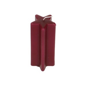 Kaars hoog, ster, rood, 12 cm from Dille & Kamille