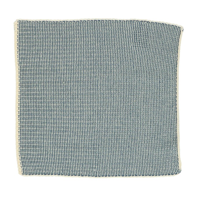 Vaatdoekjes, gebreid katoen, blauw, 2 stuks, 25 x 25 cm from Dille & Kamille