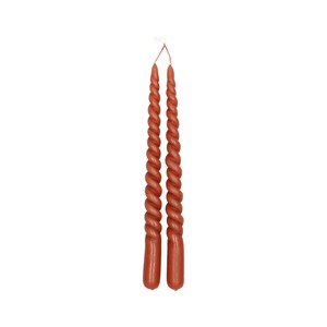 Dinerkaars gedraaid, terracotta, 29 cm, set van 2 from Dille & Kamille