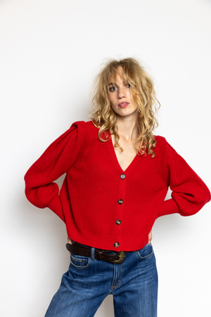 Montana Cardigan | Red from Elements of Freedom