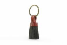 Mini Leather Tassel Keyring via Elvis & Kresse