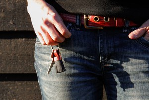 Mini Leather Tassel Keyring from Elvis & Kresse