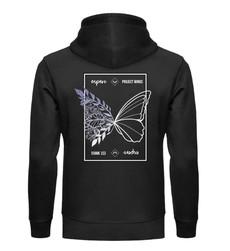 Herrenhoodie Wings Flow Schwarz mit Rückenprint via espero