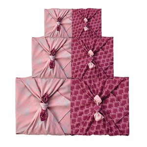 Furoshiki Fabric Gift Wrap Cloth - 3 Pack Double-Sided One Style Bundle from FabRap