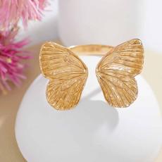 Bronzen ring vlindervleugels via Fairy Positron