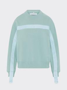 Green Jumper With Blue Stripe - Sizes 8 & 12 via Fanfare Label