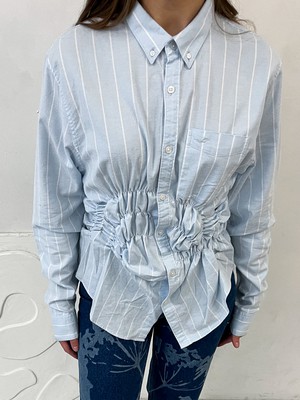 Loans Upcycled Blue Stripe Shirt from Fanfare Label