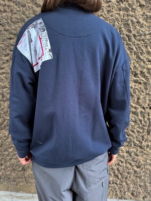 Oversized Jumper With Patches in Navy - Size 10 from Fanfare Label