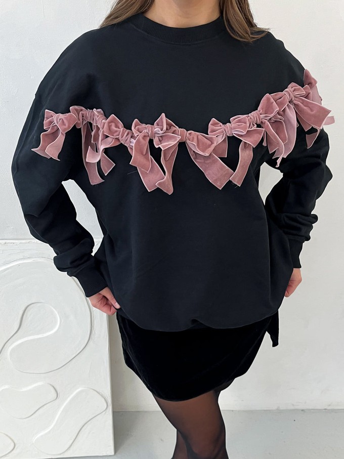 Betty Bow Organic Jumper in Black from Fanfare Label