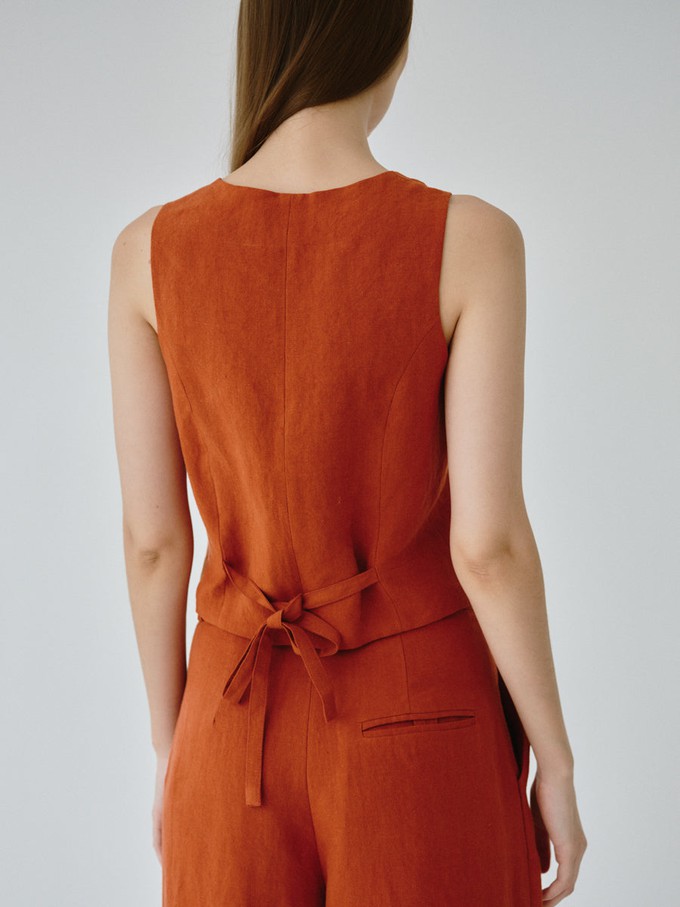 Celeste Linen Trousers in Orange from Fanfare Label