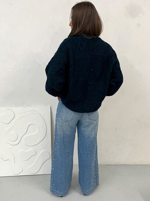 Ronnie Oversized Upcycled Blue High Waisted Jean from Fanfare Label