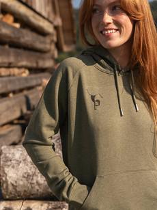 Balance Hoodie heather khaki via FellHerz T-Shirts - bio, fair & vegan