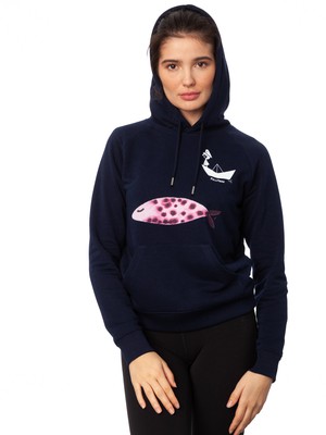 La Capitana Hoodie navy from FellHerz T-Shirts - bio, fair & vegan