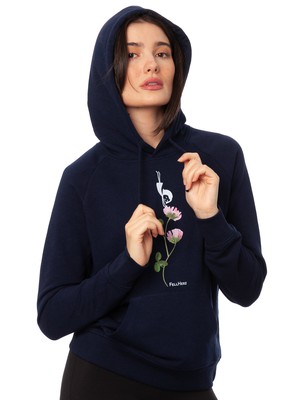 Lucky Clover Hoodie navy from FellHerz T-Shirts - bio, fair & vegan