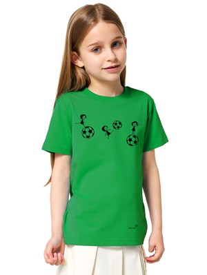 Fußball-Mädchen Kids T-Shirt fresh green from FellHerz T-Shirts - bio, fair & vegan