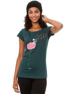 Tuba girl cap sleeve deep teal via FellHerz T-Shirts - bio, fair & vegan