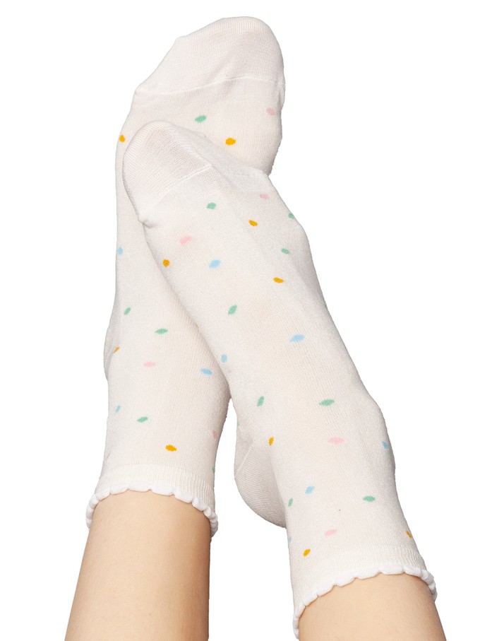 Socks with viscose (from bamboo cellulose) confetti white from FellHerz T-Shirts - bio, fair & vegan