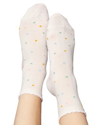 Socks with viscose (from bamboo cellulose) confetti white from FellHerz T-Shirts - bio, fair & vegan