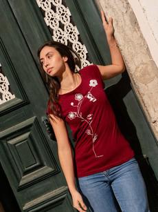 Rocking Girl Cap Sleeve ruby via FellHerz T-Shirts - bio, fair & vegan