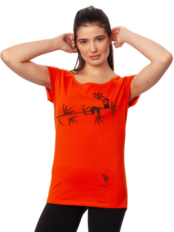 Faultier Cap Sleeve koi orange from FellHerz T-Shirts - bio, fair & vegan