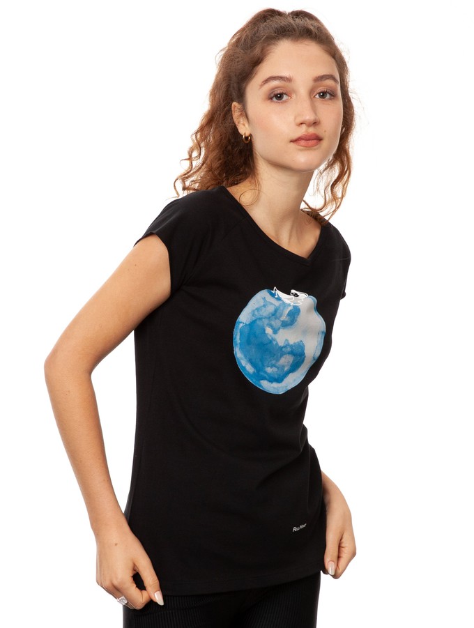 Moon Girl Cap Sleeve black from FellHerz T-Shirts - bio, fair & vegan