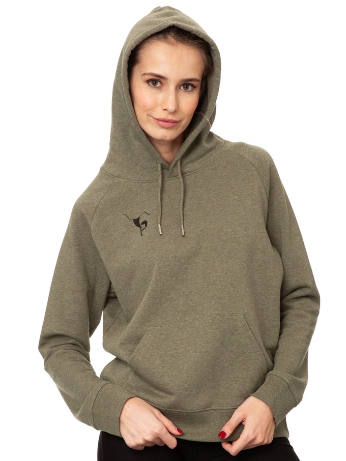 Balance Hoodie heather khaki from FellHerz T-Shirts - bio, fair & vegan