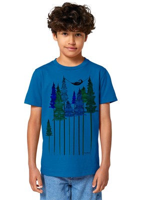 Wood Girl Kids T-Shirt azure from FellHerz T-Shirts - bio, fair & vegan