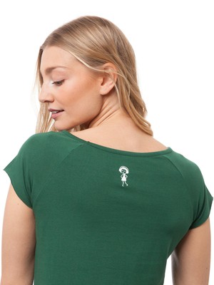 Seagull Flight Cap Sleeve scarab green from FellHerz T-Shirts - bio, fair & vegan