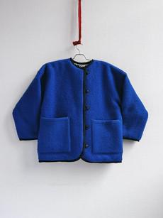 The "BLUE ROYAL - IRIS" Reversible double Blankets Made COAT - S via Fitolojio Workshop