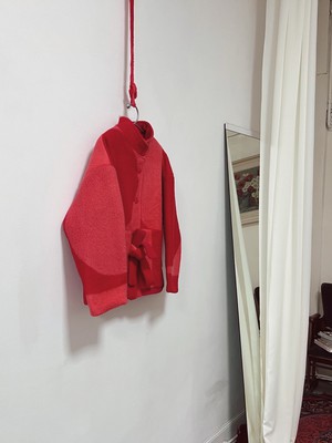 Our "RED WINTER ORCHID"  wool Blanket Made COAT - M (Fit S/M) from Fitolojio Workshop