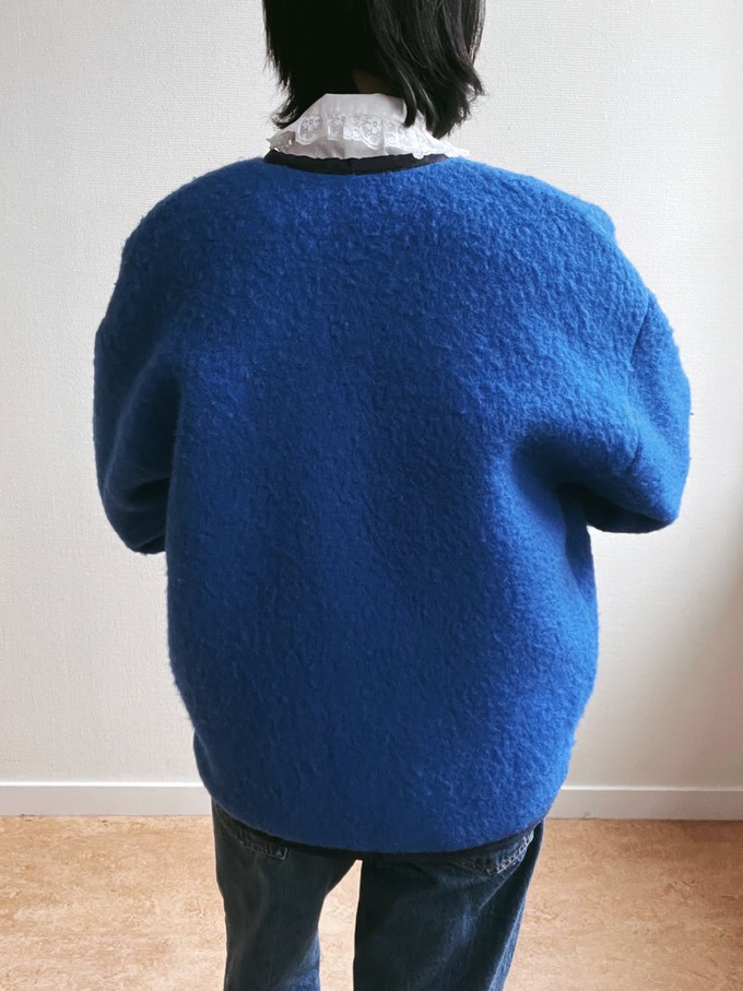 Our "BLUE ROYAL - IRIS" Reversible Blankets Made COAT - S from Fitolojio Workshop