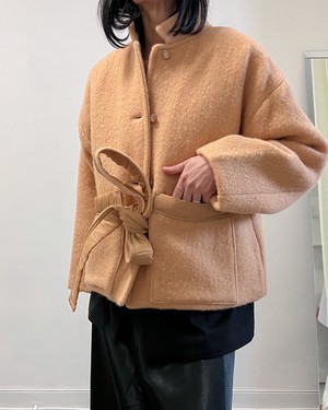 Our "APRICOT DAWN"  wool Blanket Made COAT - S- from Fitolojio Workshop