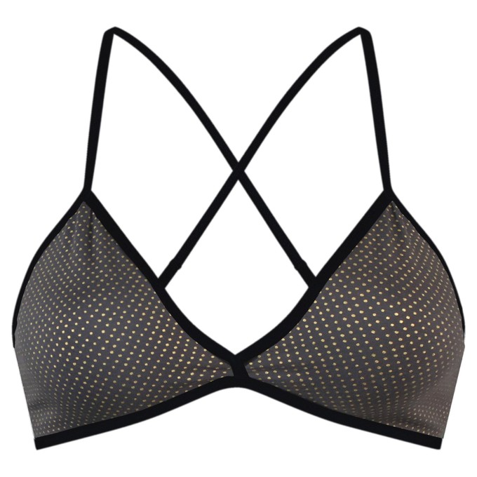 Bio bra fairy dust graphite (black) from Frija Omina