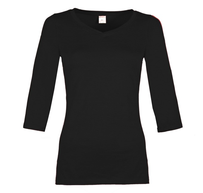 Organic quarter sleeve shirt Winda black from Frija Omina