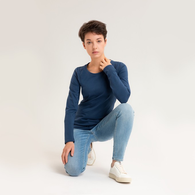 Organic long sleeve Ubu, blue from Frija Omina