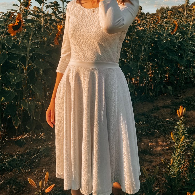 Organic dress Boho Drøm white from Frija Omina