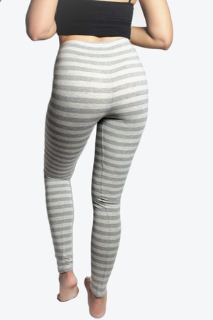 Bio Leggings, tinged in grey stripes from Frija Omina