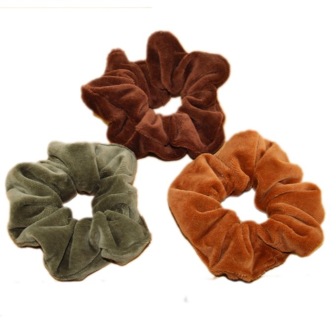 Scrunchies - hair ties - set of 3 - brown colours from Frija Omina