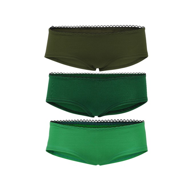 Bio hipster panties set Forest: smaragd, green, forest from Frija Omina
