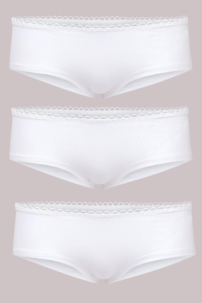 Bio hipster panties set: White x3 from Frija Omina