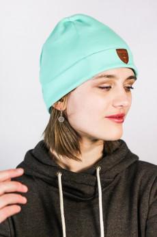 Sustainable beanie hat Basel, mint via Frija Omina