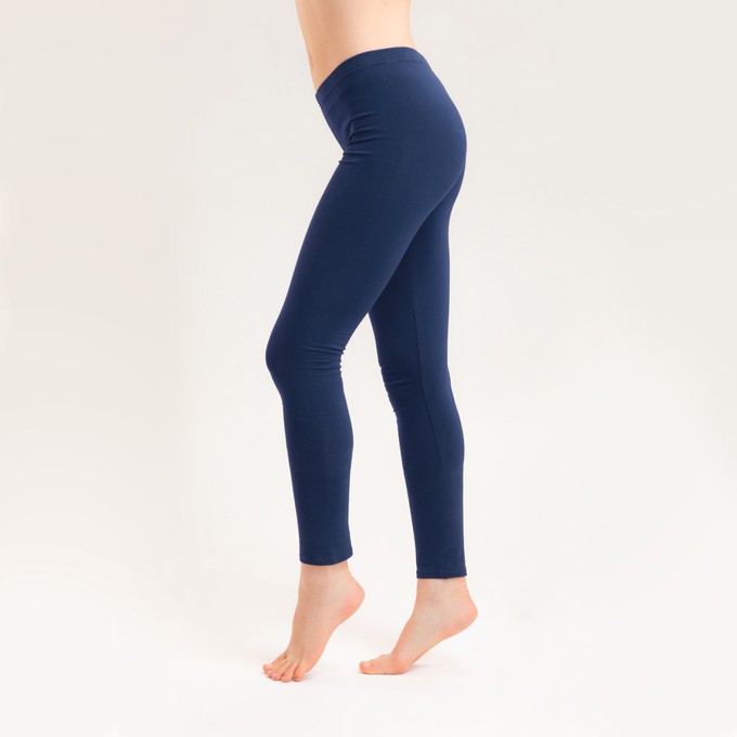 Organic Leggings uni indico (blue) from Frija Omina