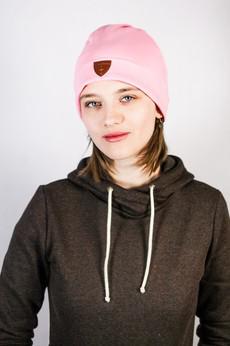 Sustainable beanie hat Basel, light pink via Frija Omina