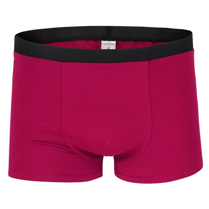 Organic men’s trunk boxer shorts, berry (red) from Frija Omina