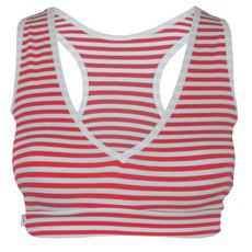 Organic sports top Athla red-white stripes via Frija Omina